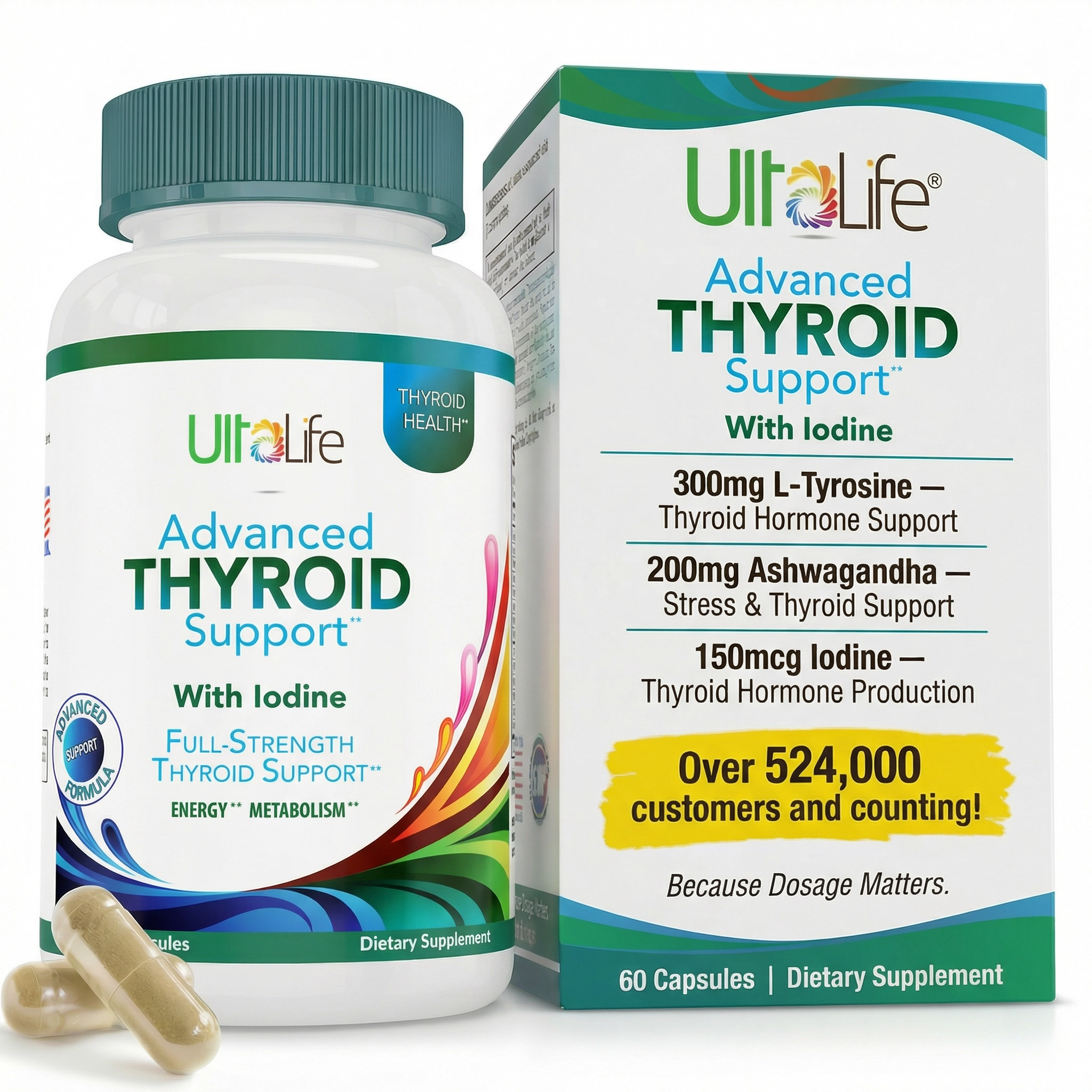 Thyroid Support Supplement | Iodine, Ashwagandha & Selenium | ULTALIFE UltaLife Thyroid Support Supplement | Iodine, Ashwagandha & Selenium | ULTALIFE UltaLife