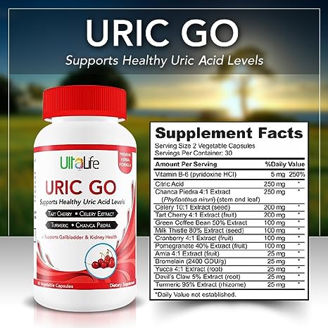 ULTALIFE URIC GO Uric Acid Cleanse Support Supplement