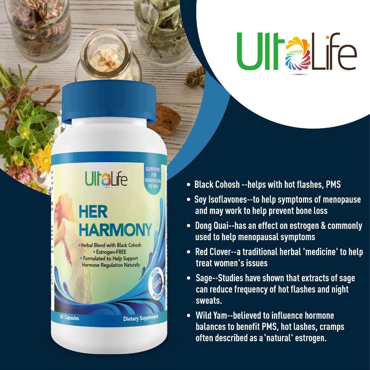 ULTALIFE Her Harmony Advanced Menopause Supplement